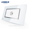 Manufacturer Livolo US Standard Satellite Power Socket Crystal Glass TV socket VL-C391ST-81